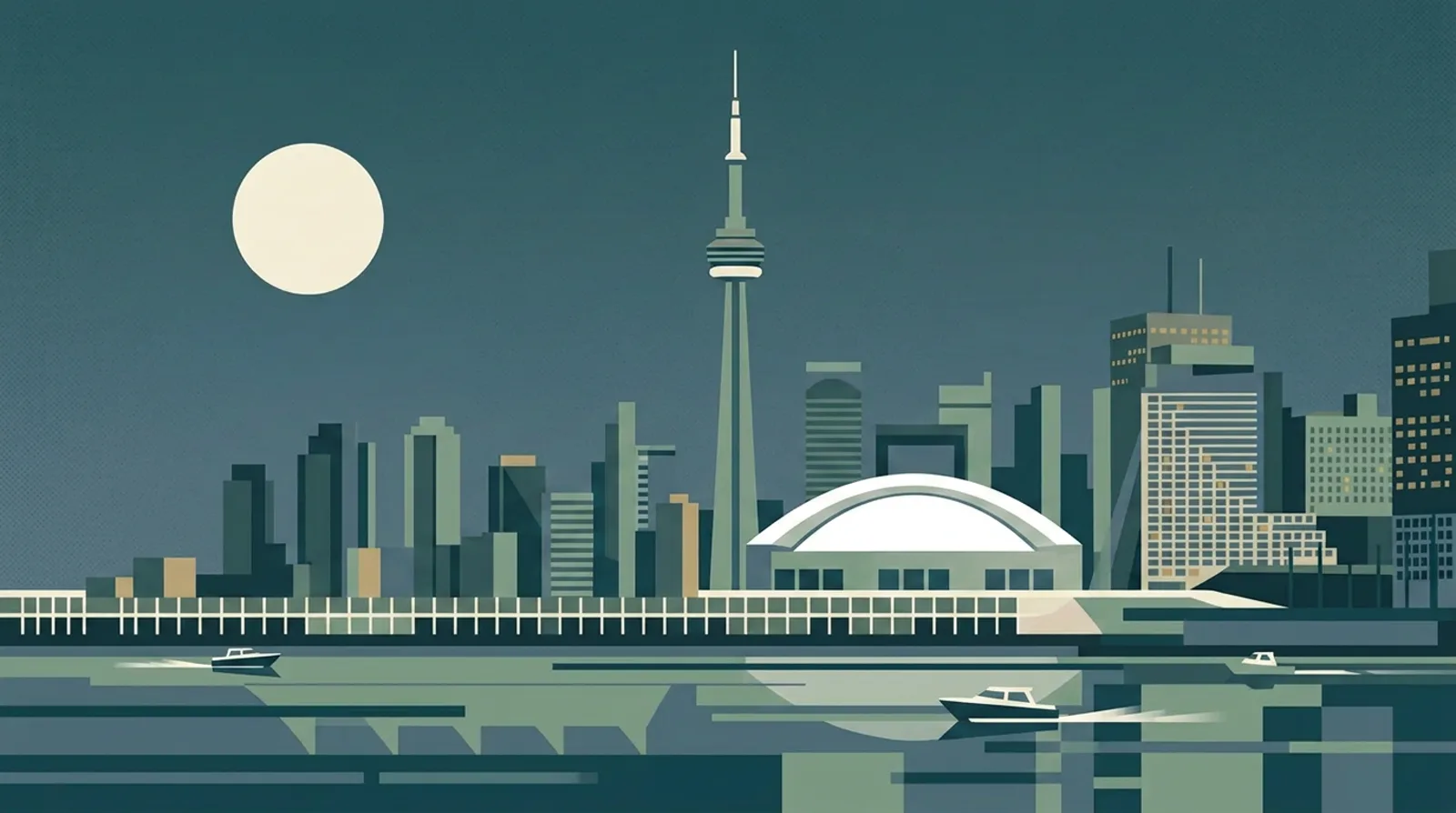 Illustrated skyline of Toronto, ON representing local mortgage broker services for home buyers and homeowners