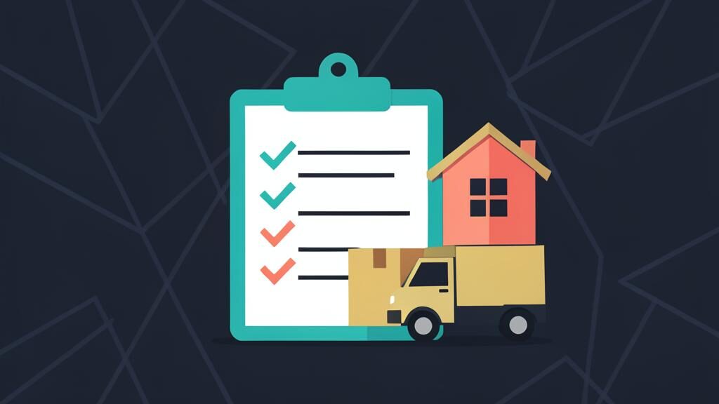 Moving boxes with checklist clipboard and house keys representing a moving day checklist for Canadian home buyers