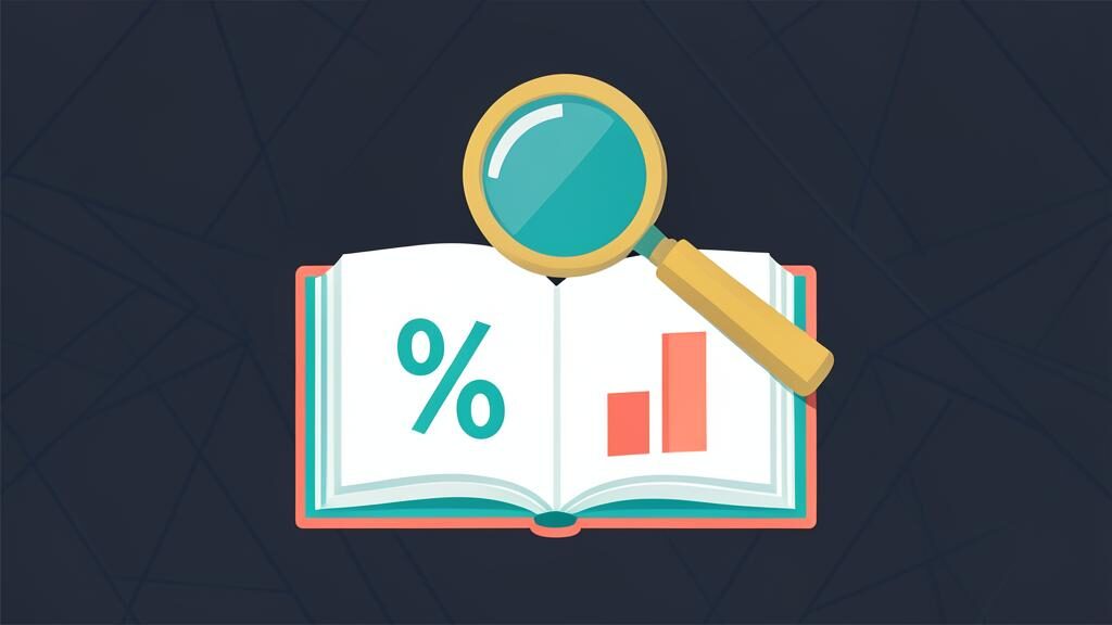 Percent symbol with a market line and central bank building showing how mortgage rates are set
