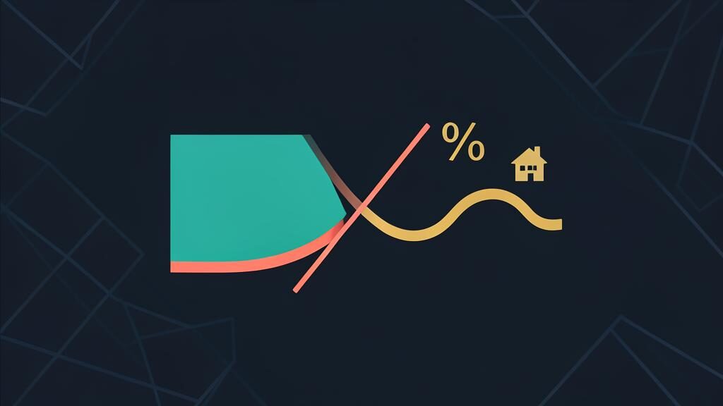 Two houses side by side comparing fixed rate stability versus variable rate fluctuations