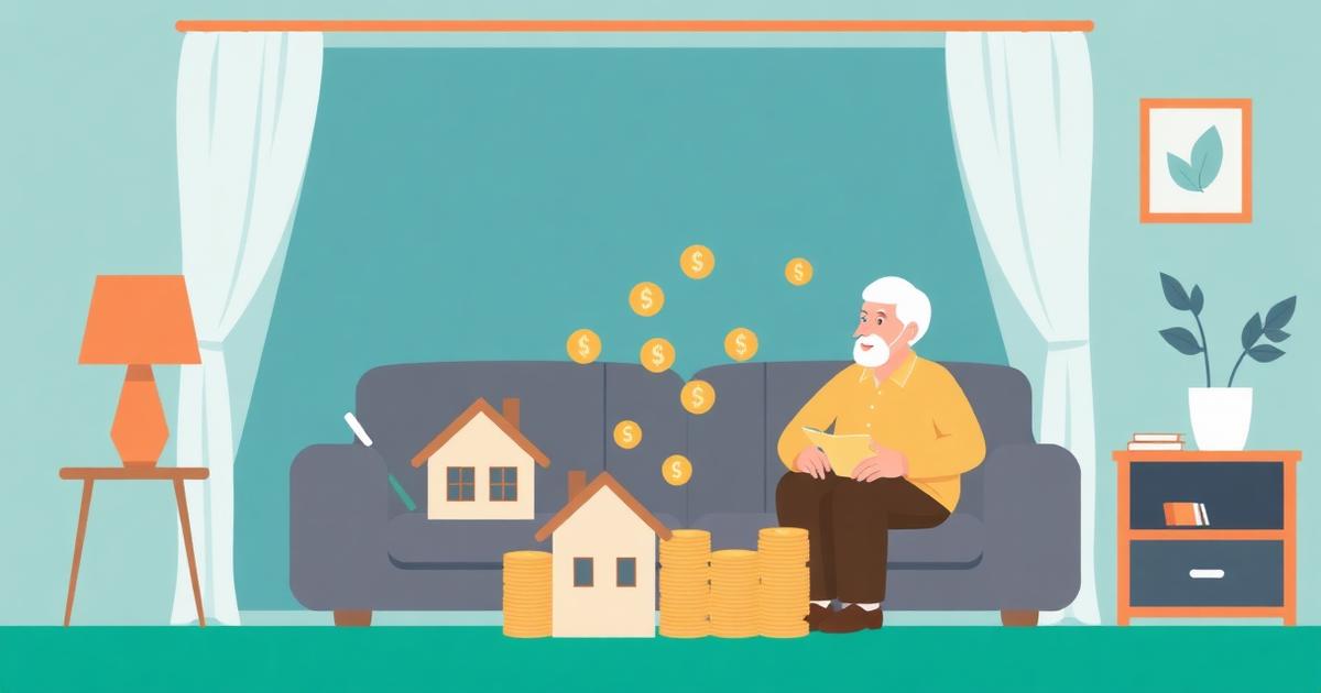 Senior homeowner receiving home equity funds through reverse mortgage in Canada